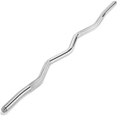 Northdeer SZ Curl Bar 95 cm (4.6 kg) Made of Solid Steel, Diameter 28 mm, Bar Chrome-Plated and Knurled, Dumbbell Curl Bar Barbell