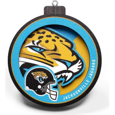 YouTheFan Jacksonville Jaguars 3D Logo Series, Large, Wooden Hanging Jewellery for Christmas