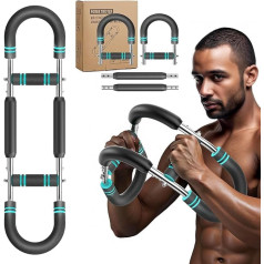 Twister Armtrainer, verstellbares Brust-Trainingsgerät, Oberkörper-Krafttraining, tragbare Power-Twister-Stange mit abnehmbarem Design, Armtrainer, Heim-Fitnessgerät & Reise-Fitnessgerät