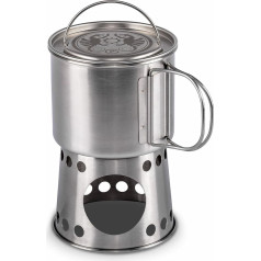 Petromax Cooking Cup 2 in 1 Cooking Plate and Cup with Folding Handles