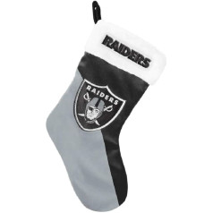 Forever Collectibles Foco NFL Las Vegas Raiders 2020 Basic Santa Claus Stocking Stocking Santa Claus Christmas