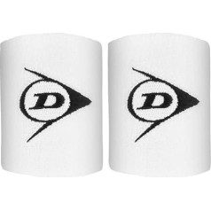 Dunlop Unisex Wristband Short Pack of 2 White