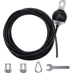 Anglekai Fitness Pulley Cable 196 Inch Adjustable Home Fitness Cable Pulley System Replacement Fitness Cable for Pulley Machine Accessories Thick 5mm Heavy Duty Pulley Cable for