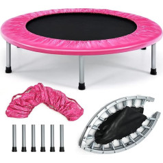 GOPLUS Foldable Trampoline, Diameter 97 cm, Children's Trampoline, Foldable up to 150 kg Load Capacity, Fitness Trampoline with Non-Slip Feet, Garden Trampoline for Children, Indoor