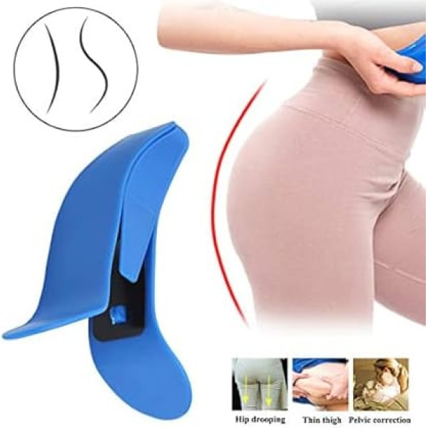 SALUTUYA Hip Trainer Clamp Hip Trainer Clip Private Parts for the Shape of the Buttocks Line with Original Elasticity (Blue)