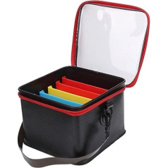 HERCHR Bait Organiser, Fishing Box, Box with Multiple Compartments, Premium Fishing Tackle Storage for Fishing, Shrimp Bait Storage, 9.4 x 9.4 x 6.5 inches