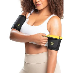 HOT SHAPERS Women's Arm Trimmer - Sweat-Enhancing Slimming Sleeves for Tight Arms & Upper Body Contouring with Mobile Phone Case, black