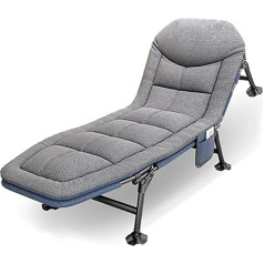 Foldable Camping Bed with Mattress, Heavy Duty Portable Sleeping Bed for Adults, Sturdy Camping Bed for Travel and Outdoor