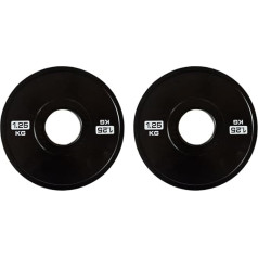 Fenteer Weight Plates Fits 5 cm Barbell 2 x Accessories Grooved Inner Side Colour Coded for Fitness Enthusiasts Multifunctional