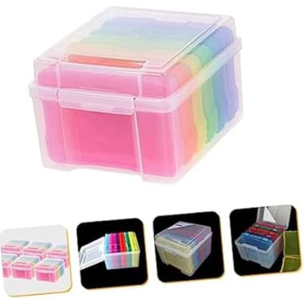 Hemobllo 1Satz Karten Organizer Box Teiliges für Grußkarten und Postkarten Transparente Aufbewahrungsbox mit Abnehmbaren Trennwänden zum Ordnen und Speichern