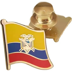 Ecuador Flag Brooch - Classic Geometric Enamel Brooches Lapel Pins Shirt Jacket Backpack Accessories DIY Lapel Pins