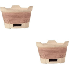 Tragbares Holzkohleofen-Set – 2 Stück Indoor/Outdoor Camping Grill Mehrzweck-Holzkohlekocher Mini Tonofen zum Grillen Kochen und Grillen Kompaktes Holzkohlegrill-Werkzeug