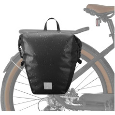 SachsenRAD 3-in-1 Bicycle Bag for Pannier Rack, 100% Waterproof with Carry Handle and Shoulder Strap, Pannier Rack Bag, Rear Bike Bag, Carry Bag, 20L Bicycle Bags with Reflective Stripes