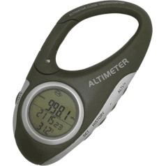 ifundom Höhenmesser Barometer -Thermometer Handhöhenmesser Digitales Barometer Höhenmesser Zum Bergsteigen Wanderthermometer Barometer-höhenmesser Barometer-karabiner Grün Abs