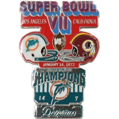 NFL Miami Dolphins Anstecknadel Super Bowl VII Historic 7,6 cm, klein, Aqua