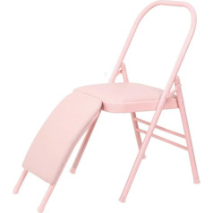 Yoga Chair with Lumbar Support, Folding Auxiliary Chair for Improved Agility, Balance, Flexibility and Strength Training, Black