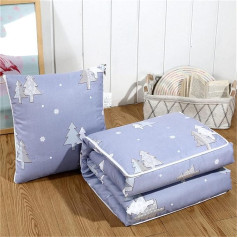 goodFarewell Kissendecke 2 in 1​ Reisedecke Kissen Quilt Multifunktionale Kissen Decke Nackenstützkissen Soft & Warm Nap Mat Kissen für Schlafsofa Bürostuhl （Nachthimmel）