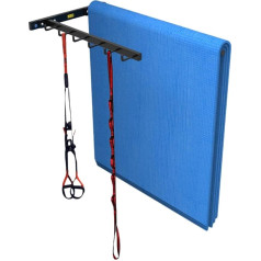 XAoSCd Yoga Ball Holder, Robust Wall Shelf, Corner Yoga Mat for Home Gym, Ball Holder with Hook for Hanging Exercise Bands