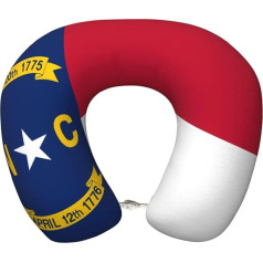 WZYCWB North Dakota Flagge Memory Foam U-förmiges Reisekissen Camping Home Office Fahren Kopfstütze Freizeit Reisen Nackenkissen