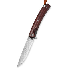 TABKER Folding Knife One-Handed Knife Slim Folding Knife Multifunctional Folding Knife Outdoor Damascus Steel Folding Knife High Hardness and Sharpness Knife