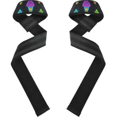 Handgelenkbandagen und Hebebänder in niedlicher Farbe, fluoreszierendes Neoneis, 66 cm, Power-Workout, Kreuzheben, Gurt für Gewichtheben, Bodybuilding, Powerlifting, Krafttraining, Zubehör de