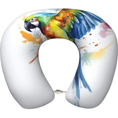 LHDGBWC Travel Pillow for Airplane, Flying Parrot Memory Foam Neck Pillow, Removable Neck Support Pillow for Travel, Portable U-shaped Airplane Pillow for Sleeping, Nap