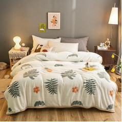 Zoomlie Snow Fleece Blanket Throw Thickened Flannel Blanket Sweat Absorbent Breathable Durable Lunch Break Warm/Indoor/Outdoor (Style 5.180 x 200 cm)