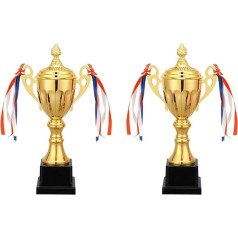 HLUONGTN 2X 11-Zolld Trophy Cup Für Sport Dating Wettbewerbe Fußballwinner Auszeichnungen