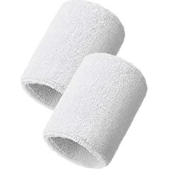 1 Paar Baumwolle elastische Armband Unterstützung Basketball Handgelenkstütze Wraps for Männer Frauen Gym Fitness Gewichtheben Tennis (Color : Wristband White)