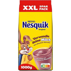 Nestlé Nesquik Original Cocoa-Containing Drink Powder, Ideal for Milkshakes and Hot Drinks, Pack of 1 (1 x 1 kg)