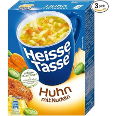 Hot Cup Chicken (Pack of 12) - Ready in Just 2 Minutes - Just Add Hot Water - The Perfect Soup Snack