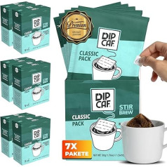 Dipcaf® Coffee Bags, Pack of 35 - 350 g, Classic Bag with Mild Aroma, Balanced Filter Coffee in Practical Bag, Perfect Coffee Gift Set for Coffee Lovers