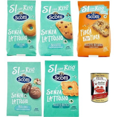 Si con Riso Lactose Free and Palm Free Biscuits, Lactose Free Biscuits 5 Pieces + Italian Gourmet Polpa 400 g