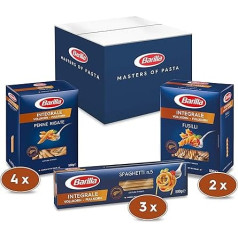 Barilla Whole Grain Pasta Box – Multipack with 3 Variants Whole Grain Pasta, 9 x 500 g