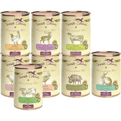 Terra Canis Classic Wet Dog Food, 8 x 400 g, Premium Wet Food for Adult Dogs of All Breeds, with Raw Materials, 100% Food Grade