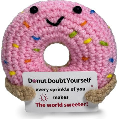 ZSHPENXI Lustiger, handgefertigter Donut mit emotionaler Unterstützung, einzigartiges süßes Dankeschön-Geschenk für Lehrertag, Neujahr, Abschlussfeier, Ostern, Kindertagesstätte