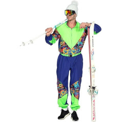 WILBERS & WILBERS - Retro Ski Suit with 80s Print for Men - One-Piece Jumpsuit - Retro Aprés Ski - Carnival - Sizes S - XXXL
