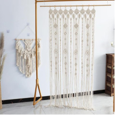 Macrame Wall Hanging Curtain, Medium Woven Tapestry, Macrame Door Hanging, Room Divider Curtains, Window Curtain, Door Curtains, Cotton Thread Curtain, Boho Door Curtain, for Room Wedding Party Decor