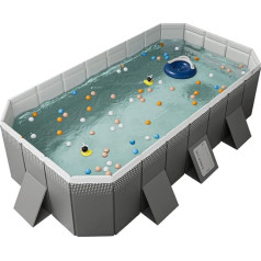 XUDREZ Frame Pool Above Ground Swimming Pools Garden Big Frame Pools Outdoor Rectangular Pool for Family Adult 10FT