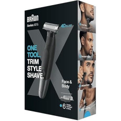 Braun Series X, Hybrid Electric Men's Beard & Body Shaver 4D Blade, SkinShield Waterproof, Wireless XT5200