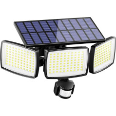 Solar Lights for Outdoor Use with Motion Sensor, 240 LED Solar Spotlight Outdoor, IP65 Waterproof Solar Lights 270° Lighting Angle Solar Lamp Outdoor for Garage, Garden, Yard, Steps, Front Doors
