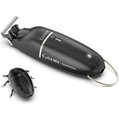 GA.MA Italy Professional, Lumine Beetle Professional Beard Trimmer, 6000 RPM, 90 Minutes Battery Life, Sintered Blade for a Precise Cut, Compact and Ergonomic Design