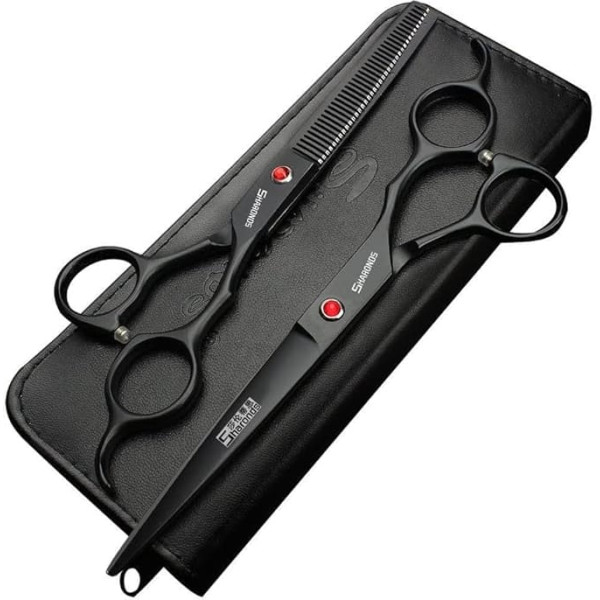 SHARONDS Professional 440C Hair Cutting Scissors, 6 Inch Hair Cutting Scissors for Hairdressing Salon Hairdressing Thinning Scissors Perfect for Hairdresser and Home Use (7 in 2 Pack)