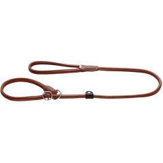 HUNTER Retriever Lead Round & Soft Canadian UP Colour: Cognac, Soft Leather, Hand Strap, Stop Ring, Rounded, Sustainable, Made in Germany, Size: 10/120