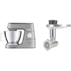 Kenwood Titanium Chef Baker KVC85.004SI Food Processor with Integrated Scale & KAX 950 ME Meat Grinder - Accessories for Kenwood Food Processors