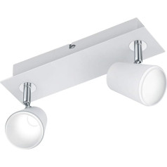 Trio Leuchten Narcos 873170231 LED Spotlight Bar 16.0 x 28.5 x 9.5 cm Metal Matt White with 2x 6 Watt LEDs