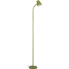 Reality Leuchten Pongo R45831115 LED Floor Lamp Plastic Green Wood Imitation with 4.5 Watt LED Flex Arm