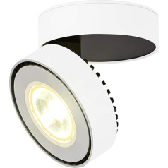 Dr.lazy 12 W LED Surface-Mounted Ceiling Light, Ceiling Spotlights, Wall Lights, Ceiling Spotlights, Ceiling Light, Folding, Turning, Surface-Mounted Ceiling Light, Aluminium, 10 x 10 x 6 cm (White