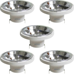 Sigmaled lighting, 5 Pack AR111 G53 14W (120W Halogen Equivalent) 12V AC/DC Neutral White 4000K 1050 Lumens AR111 LED Bulbs