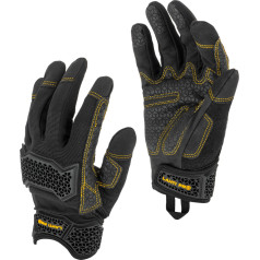 Darbnīcas cimdi melni dzelteni, l281610p, karte, 